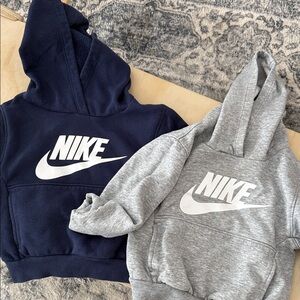 Set of 2 • Nike Toddler 2T Hoodie Set - Dark Blue and Light Gray